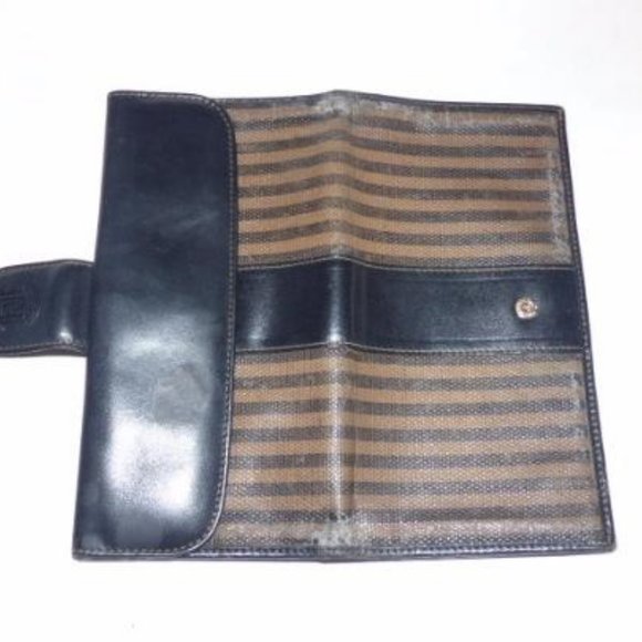 Fendi BrownThin Striped Coated Canvas & Leather - Picture 5 of 5